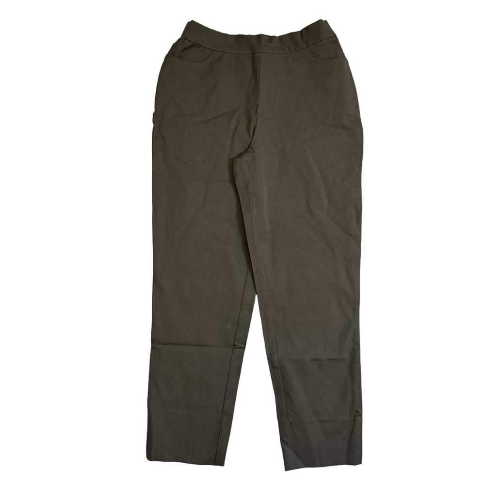 Mizrahi Live! Size 2 Light Olive Green Pull-On Pants Stretch Waist Faux Pockets - Picture 3 of 12